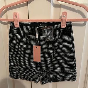 NWT women’s high waisted rhinestone shorts